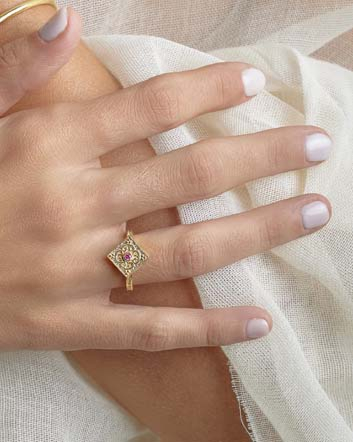 Ersi Red Ring Silver Collection